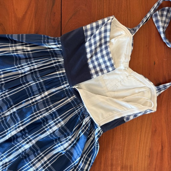 Decode 1.8 Blue and White Checkered Dress - Picture 7 of 7